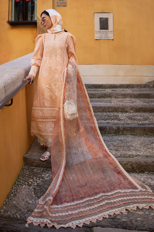 zoha by ansab jahangir alluring apricot unstitched