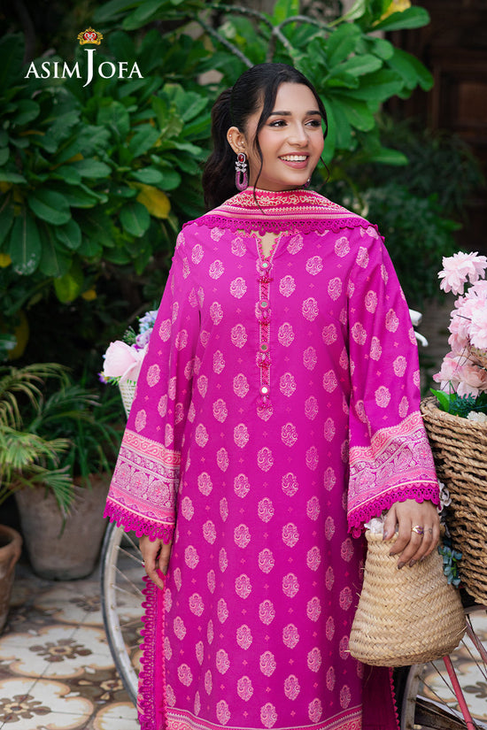 ASIM JOFA PRINTED LAWN (stitched ) pink