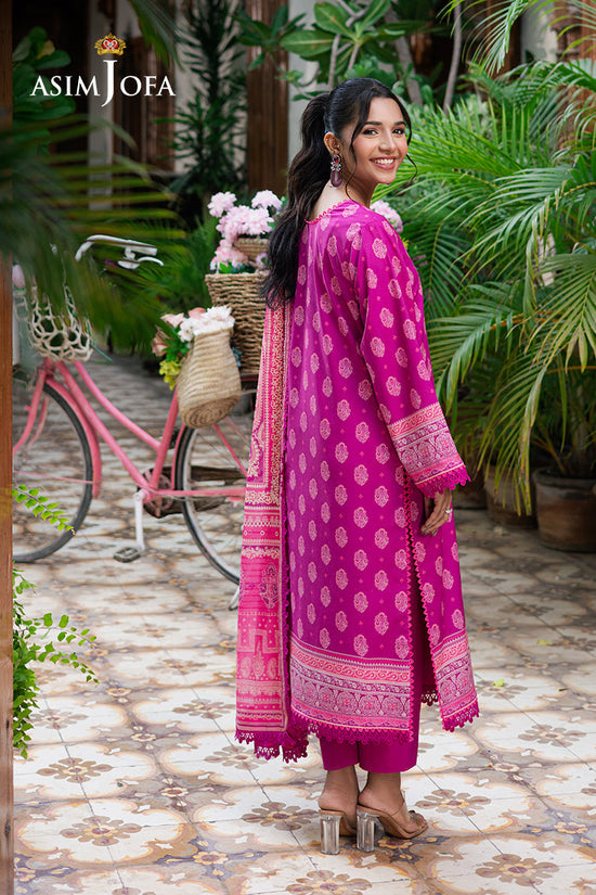 ASIM JOFA PRINTED LAWN (stitched ) pink