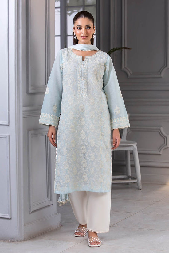 Khuda Baksh Powder Blue Lawn Suit