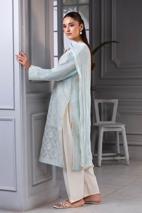 Khuda Baksh Powder Blue Lawn Suit