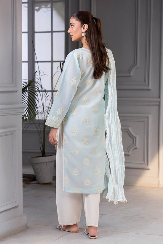 Khuda Baksh Powder Blue Lawn Suit