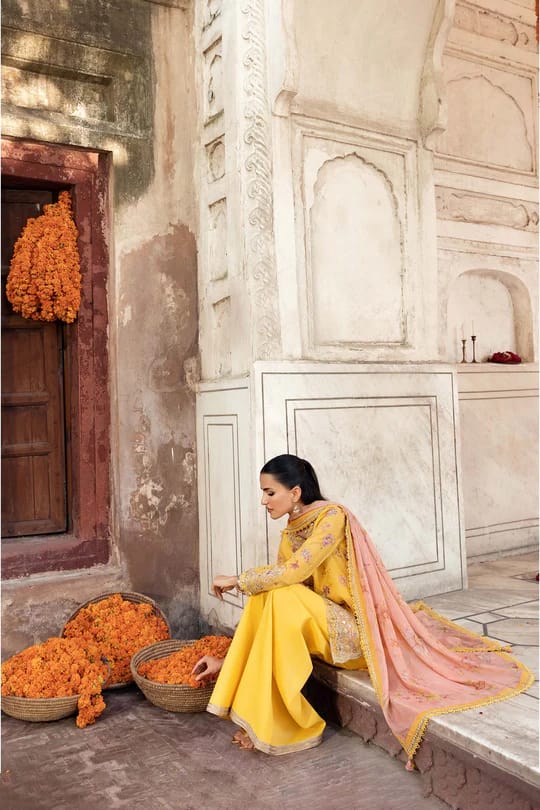 Maria.B Unstitched Embroidered Silk Cotton net suit Material