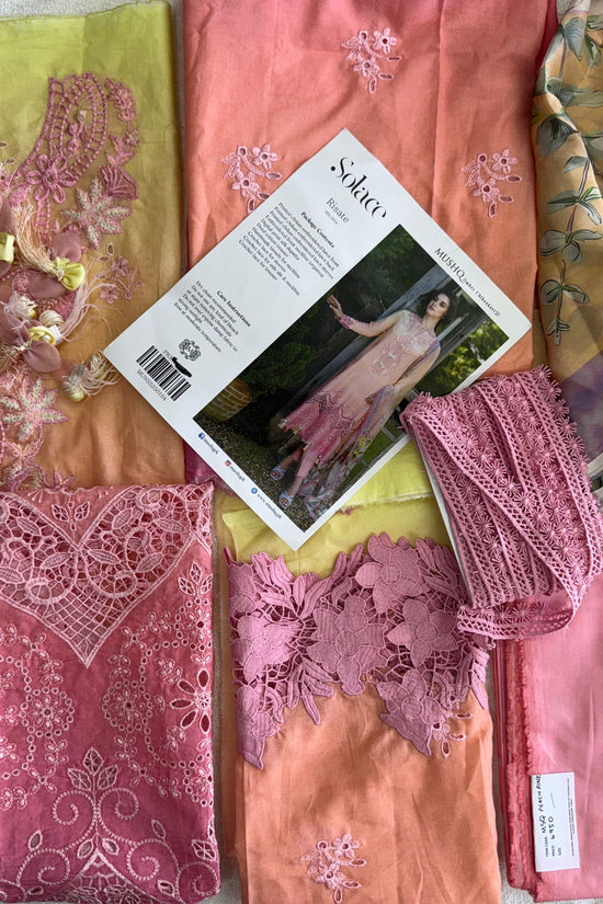 Mushq Ombre solace semistitched embroidered chikan lawn