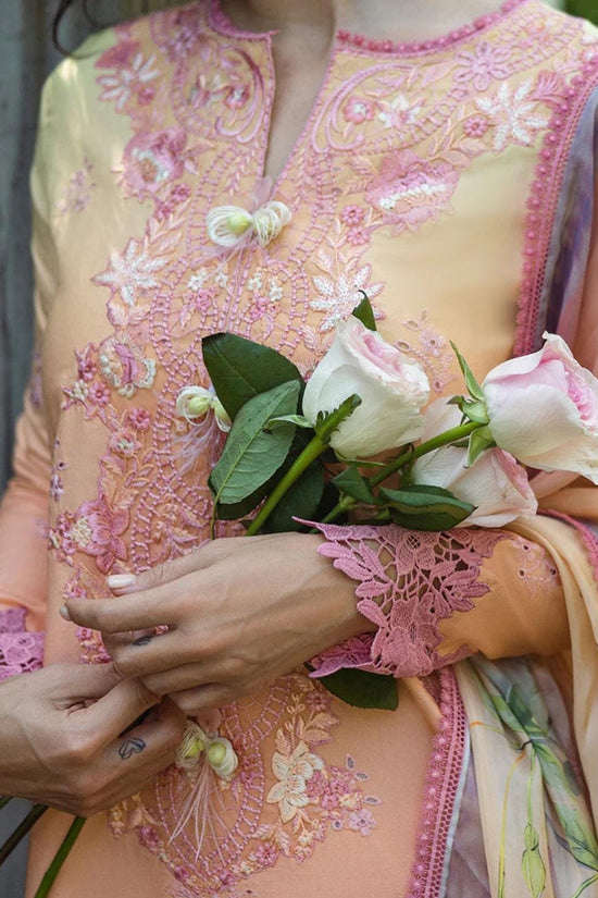 Mushq Ombre solace semistitched embroidered chikan lawn