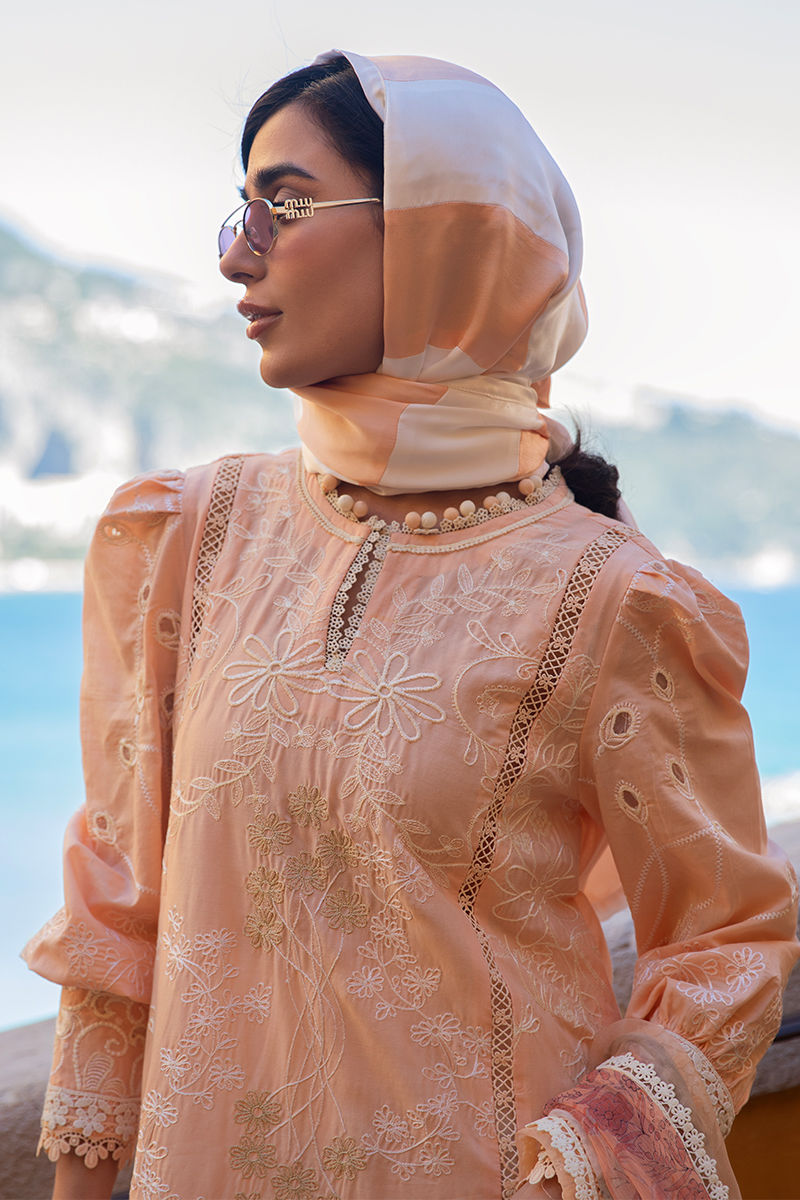 zoha by ansab jahangir alluring apricot unstitched