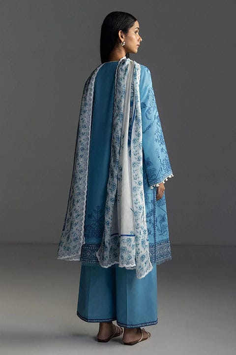 zara shahjahan aviona 3a aqua blue lawn