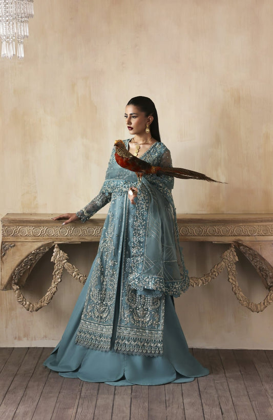 zarposh jahanara luxury bridal wear ice blue