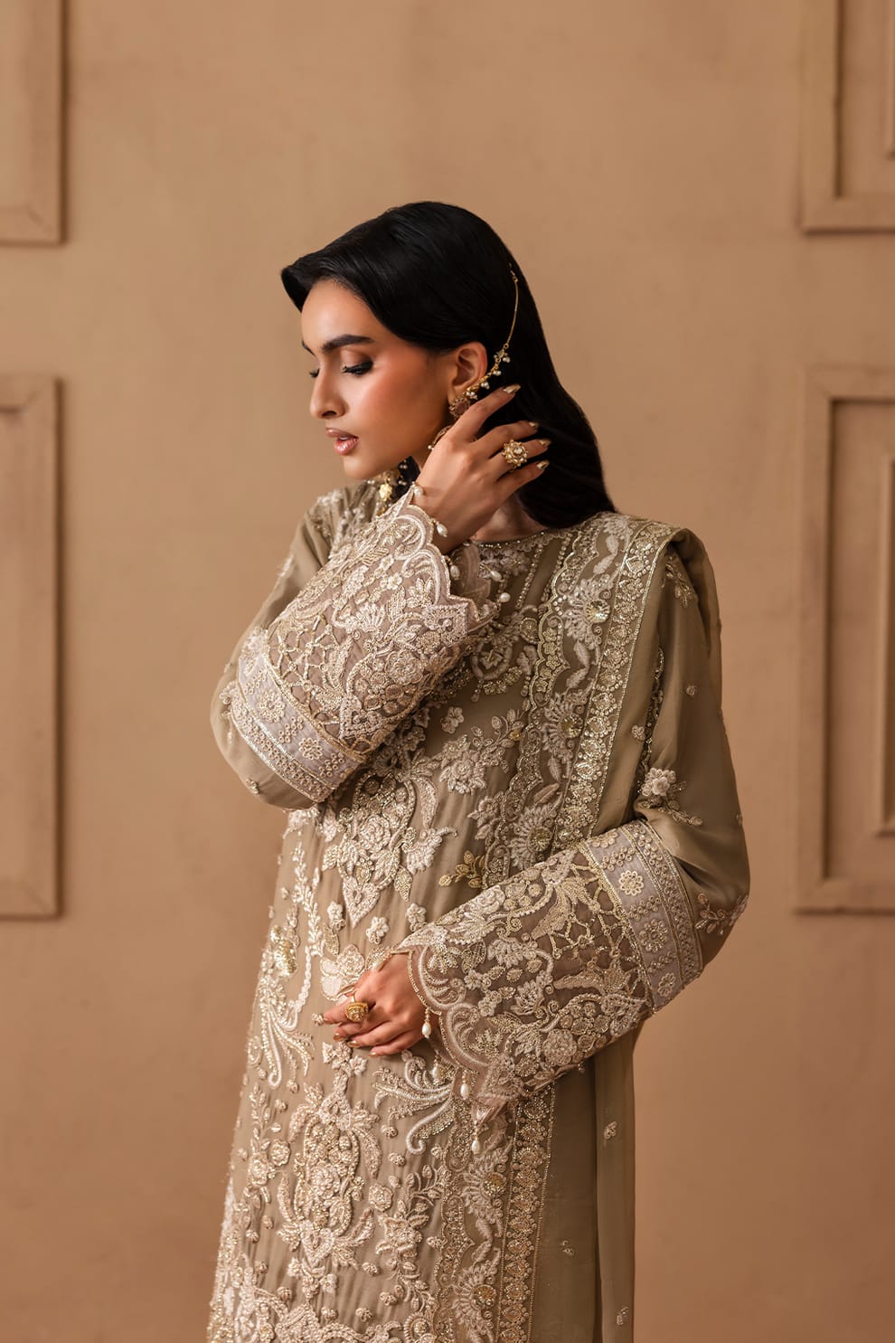 emaan adeel sheherzadi ulfat beige luxury lawn