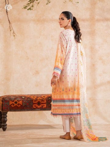 Mishaal Gulljee Stitched Lawn Suit peach