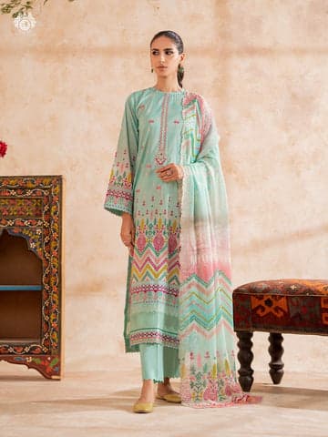 mishaal by gulljee lawn suit stitched